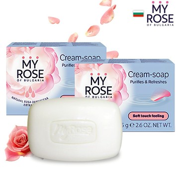 1+1心意加倍【1838歐洲保養】經典玫瑰乳霜皂75g，共2入