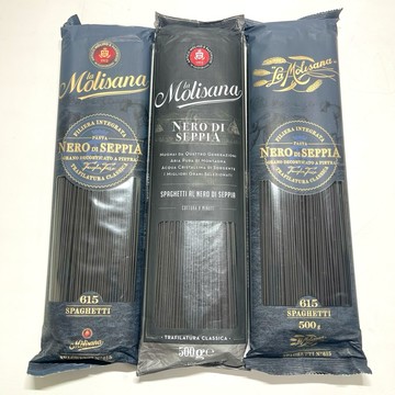 【億明食品】Molisana茉莉義大利麵｜615號墨魚麵 500g｜獨特墨魚風味｜滑順柔韌口感