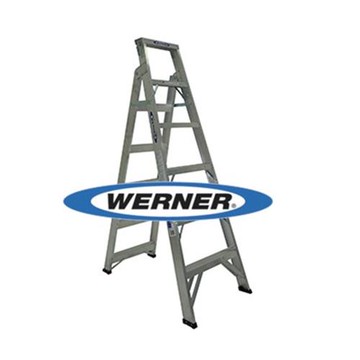 美國Werner穩耐安全鋁梯 鋁合金兩用梯(梯長1.8m) 梯子 直梯 /組 DP366AZ（確認訂購後無法退換貨）