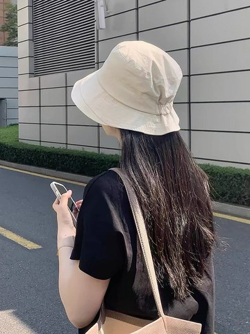 v防曬帽子女2024新款夏季太陽帽防紫外線遮陽帽大帽檐漁夫帽