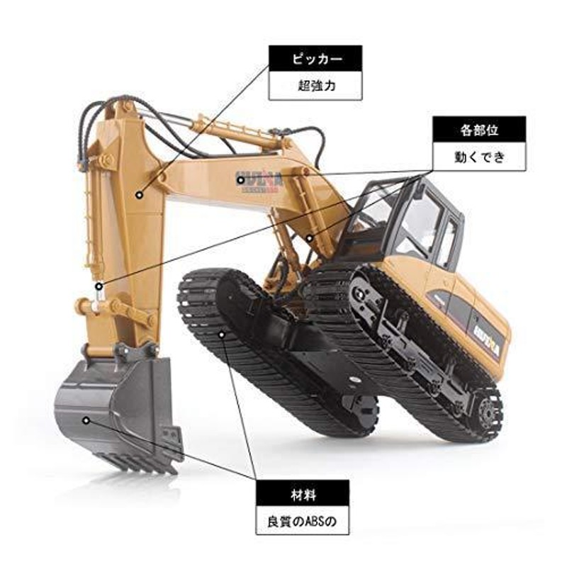 億騰 ショベルカー ラジコン 掘削機 2.4GHz無線 15CHパワーショベル