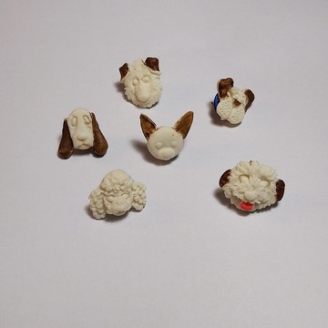 狗狗造型圖釘 手工製作 泰國黏土 手帳裝飾 留言板