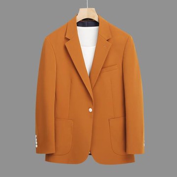 春季新款西裝外套男士商務休閑修身大碼純色上衣長袖潮流單件西服