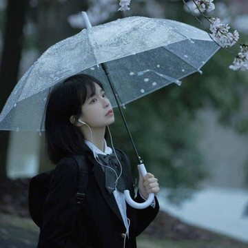戶外輕便透明雨傘長柄手動男女高顏值韓系透明傘學生網紅拍照傘