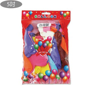 珠友CHU YU 5吋心形氣球/65入/BI-03003A/混色