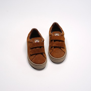 西班牙國民帆布鞋 CIENTA 90887 256 棕色 麂皮 童鞋 魔鬼氈