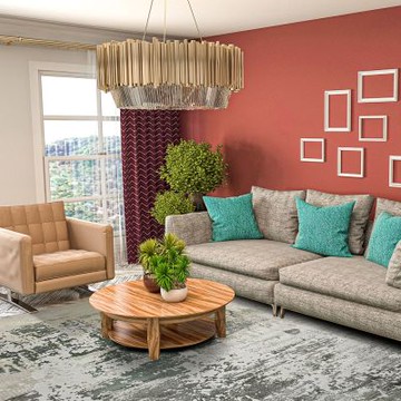 [Fuwaly] 朗索地毯-200x290cm (客廳地毯 大地毯 短毛地毯 吸音 抗汙 防潑水 復古風 斑駁風)