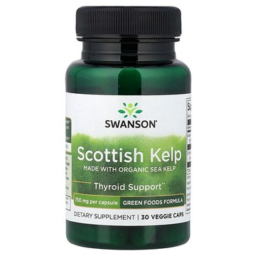 Swanson Vitamins, 蘇格蘭海藻，30 粒素食膠囊