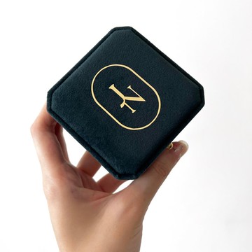 客製化燙金logo ringbox求婚結婚戒指盒(可放單隻或對戒)