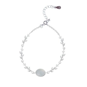 現貨+預購 925純銀手鍊瑪瑙手鏈-素雅樹葉樹枝清新女飾品74ar31【獨家進口】【米蘭精品】