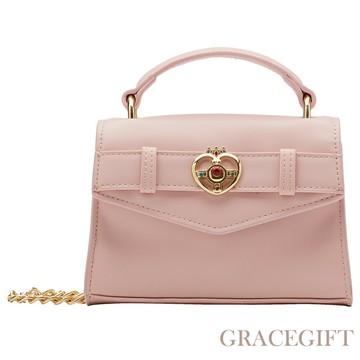 【Grace Gift】美少女戰士Crystal變身器2way手提方包 粉｜禮物推薦