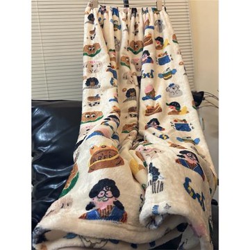 高個子加長版睡褲女秋冬季加厚法蘭絨休閑直筒珊瑚絨保暖暖褲女款