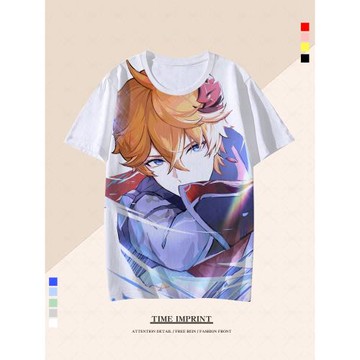 游戲短袖T恤達達利亞痛衣青少年汗衫學生裝速干大碼寬松宅上衣潮