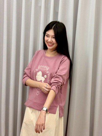 POPPY 的貴賓狗印花充滿活力太空棉休閒Ｔ( 限量售完為止)