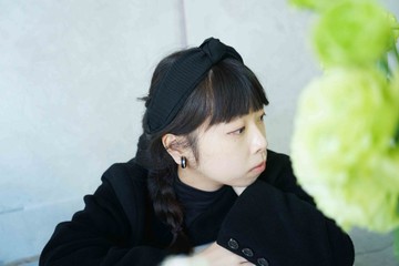 和服改製手工髮箍-宇宙軌跡-黑-扭結款