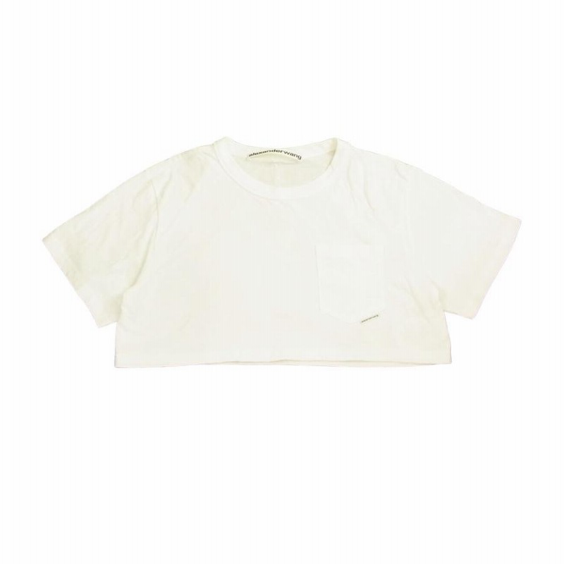 Alexander Wang アレキサンダーワン CA00985 ポケット付き ショート丈 半袖 Tシャツ ホワイト S【中古】 |  LINEブランドカタログ