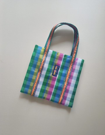 復古時尚輕便袋_粉色方格