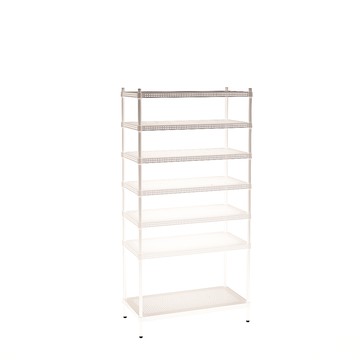 [客尊屋]粗管/沖孔/45x90x180hcm 白騎士沖孔 七層架白騎士