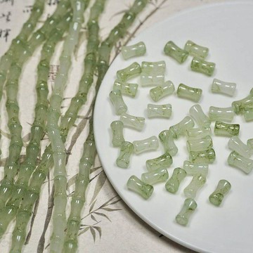 🔥新款特惠🔥【節節高升】新中式潑墨竹節琉璃珠diy手工串珠手鍊項鍊飾品材料