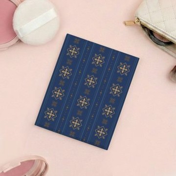 TRON 隨身摺疊鏡 中尺寸 幾何復古花磚 化妝鏡 梳妝鏡 桌面鏡子－E款直條紋1