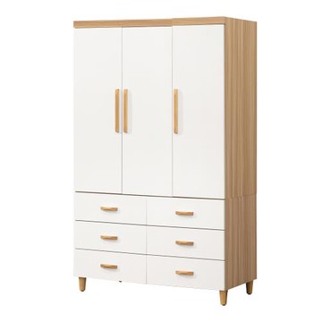 【唯熙傢俱】寶拉雙色4尺衣櫃