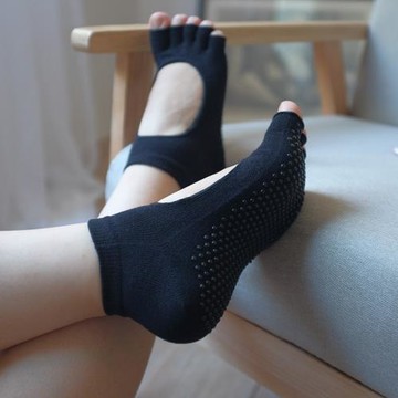 瑜伽襪五指襪子女純棉腳趾襪分趾硅膠防滑襪露趾襪 3雙一組