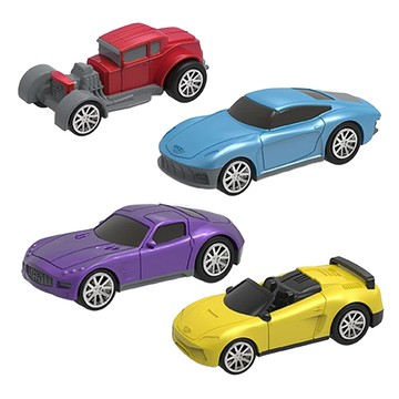 DRIVEN by BATTAT 科育感統玩具 超級渦輪 迴力車隊1125  不適用  紅色 + 紫色 + 藍色 + 黃色  1組