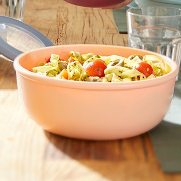 Mepal Cirqula 圓形密封保鮮盒 2.25L(淺)-粉