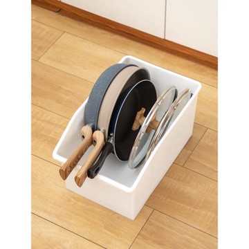 廚房收納盒鍋蓋架置物架塑料鍋具收納架下水槽櫥柜收納盒儲物架子