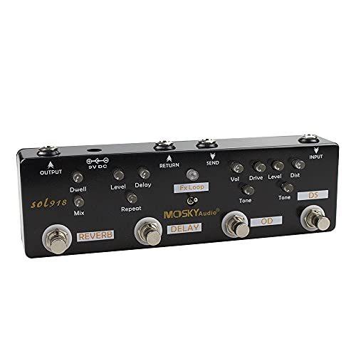 Moskyaudio New in Multieffects Pedal with Overdrive Distortion FX Loop 並行輸入品