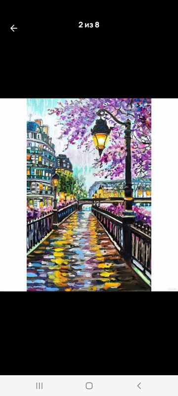 原創畫作《城市燈火》油畫畫布