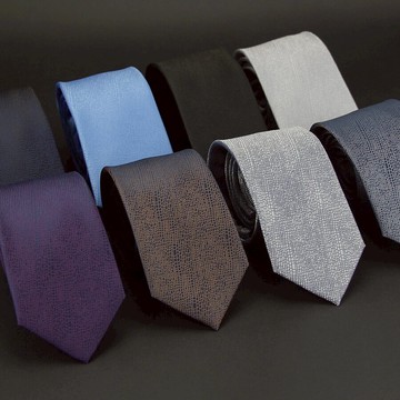 領帶男韓版學生7CM正裝商務職業休閑手打銀灰黑色暗紋結婚純色款