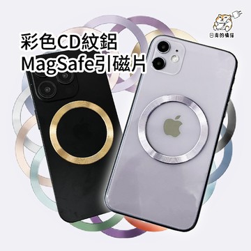 【日青】彩色CD紋鋁 Magsafe引磁片 適用iPhone 15 無線充引磁片引磁環 手機殼車載手機支架 磁鐵片 奈米