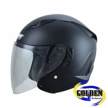 M2R J5 素色 消光黑 3/4罩安全帽 (內藏墨鏡)