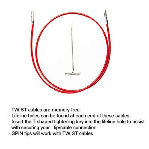 ChiaoGoo Twist Red Lace Cable Large 37-Inch Fits US 9, 10, 10.5, 11,