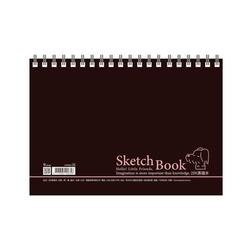 美加美 25K素描本(上翻)-黑 5本/包 AF5554