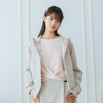 FILA 女短袖涼感扭結設計上衣-粉色 5TEA-1110-PK