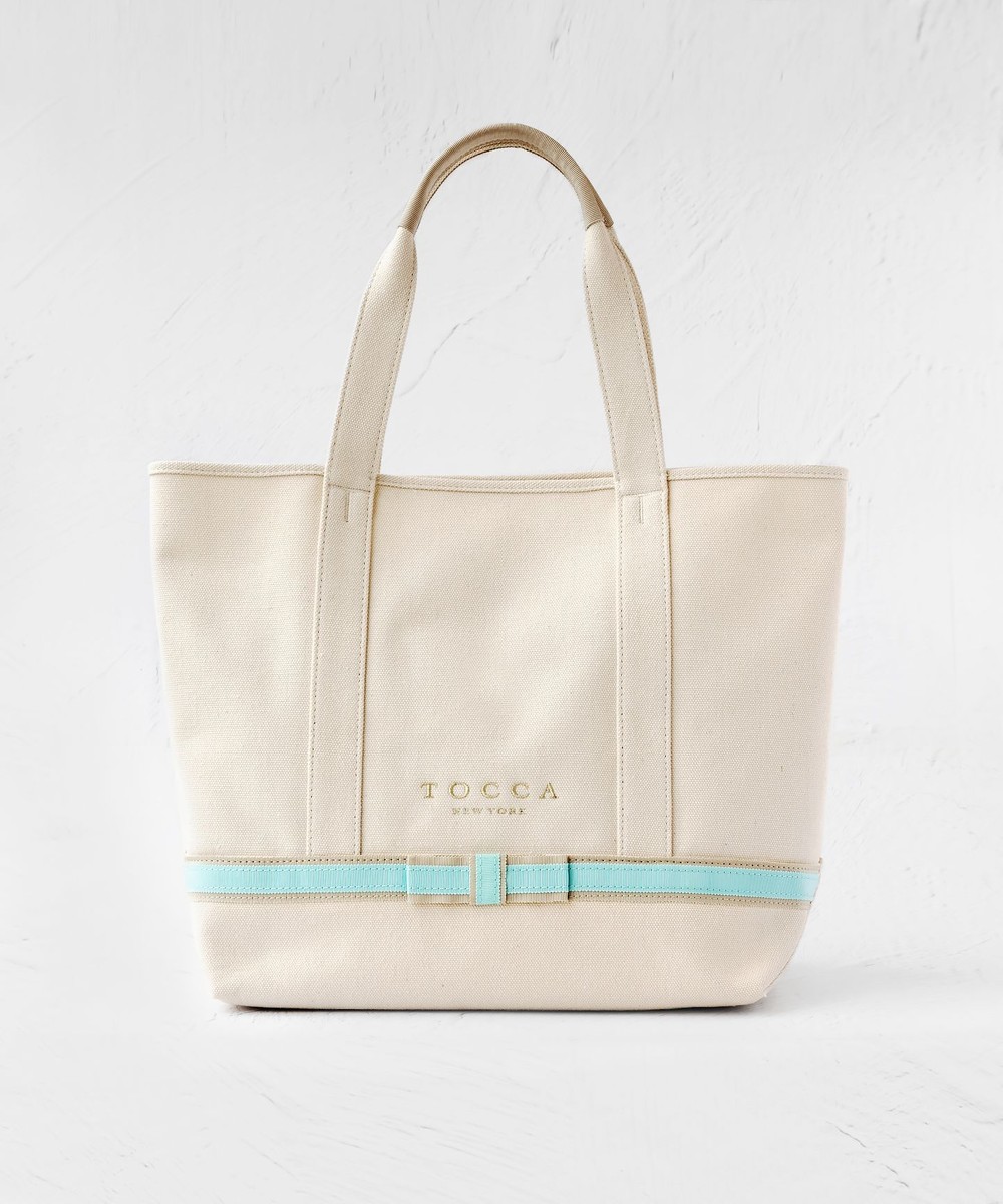 オンワード】 TOCCA>バッグ DUAL RIBBON CANVAS TOTE L トートバッグ L