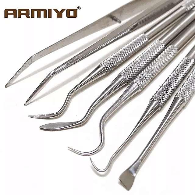 Armiyo-ステンレス鋼の クリーニング ツールキット, ダブルエンド ,頑丈なツール,長さ170mm,戦術的な 狩猟 アクセサリー