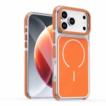 蘋果手機殼iPhone17ProMax 17e 16e 15 14 13 12 11訊彩雙色磁吸拼色防摔保護套