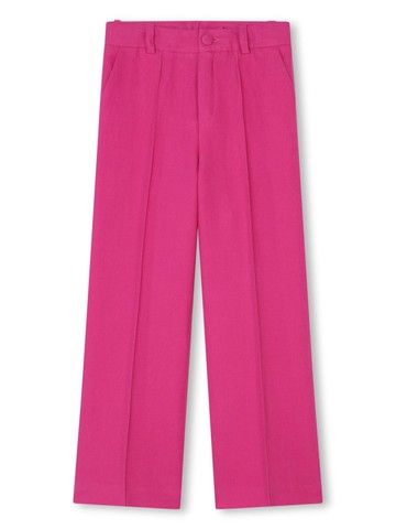 Chloé Kids - Ceremony linen-blend trousers - kids - Linen/Flax/pure cotton - 14 - Pink