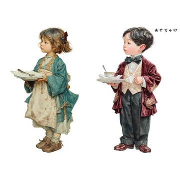 【9 月新作】08-146-0187 人物貼紙 幻想復古浪漫喫茶