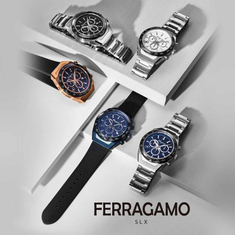 【電池交換済】フェラガモ Ferragamo 腕時計 クロノグラフ スクエア フェラガモ F-80 クロノグラフ メンズ SFEX00523 |腕時計通販