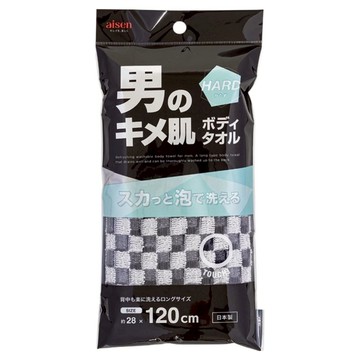 aisen 格紋男性洗澡巾  1個  黑灰格紋  1個裝