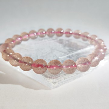 【訂製品】草莓晶 士多啤梨晶 俄羅斯 6-12mm  手串