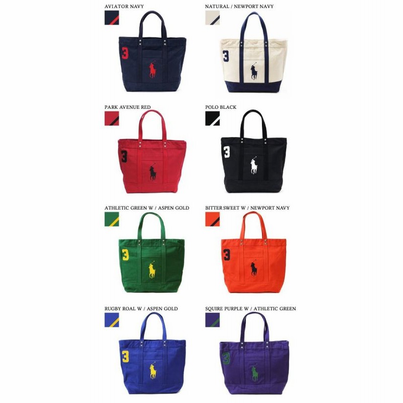 POLO RALPH LAUREN ポロ・ラルフローレン Big Pony Canvas Tote