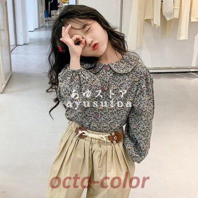 ブラウス キッズ 子供服 女の子 春秋 長袖 トップス シャツ 花柄 tシャツ 折り襟 カットソー 韓国子供服 ベビー服 女児 おしゃれ 可愛い 新品  130cm 120cm 90cm | LINEブランドカタログ