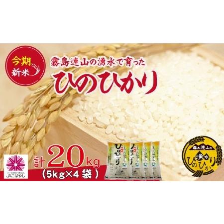 ふるさと納税 ＼新米／霧島連山の湧水ヒノヒカリ　20kg（国産 米 新米 令和５年新米 精米済み 小分け 送料無料） 宮崎県小林市