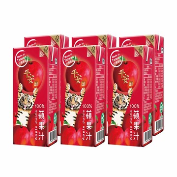 【蝦皮直營】生活 平安100%蘋果汁 200ml X 6入/箱