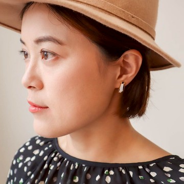 企鵝 耳環 夾式耳環 生日禮物